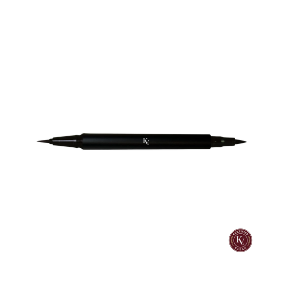 Korvero Dual Tip Eye Definer Pen - Black - Clean Beauty