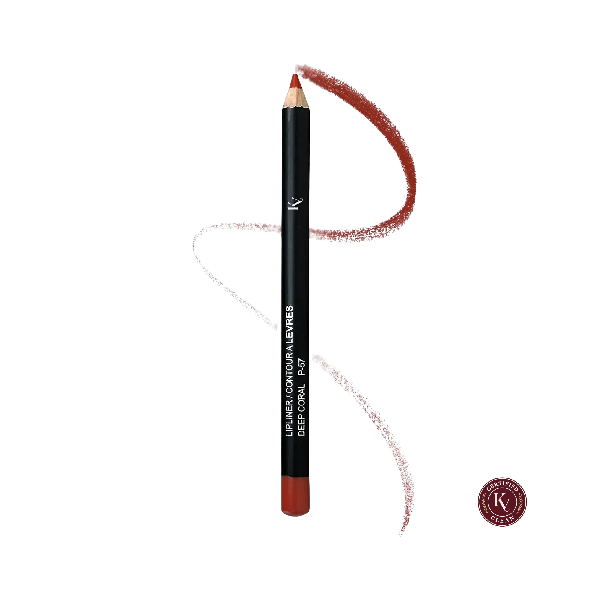 Korvero Lip Liner - Deep Coral - Clean Beauty